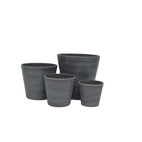 Blumentöpfe Painted - Cloudy Grey - rund - grau - 4 Größen
