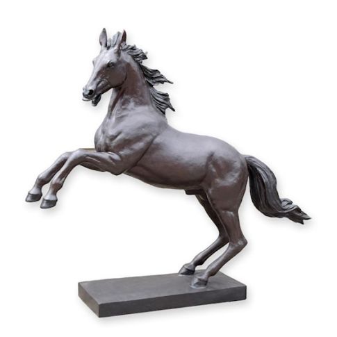 Bronzefigur Pferd, Pferdefigur, Bronzepferd, Bronzetierfigur, Gartenfigur, A BRONZE SCULPTURE OF A STAGGERING HORSE