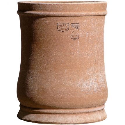 Impruneta Terracotta, Cilindro Modellato, runder Pflanztopf, Blumentopf, Vase