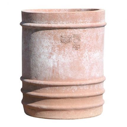 Impruneta Terracotta, Cilindro quattro Orlini, runder Pflanztopf, Blumentopf, Vase