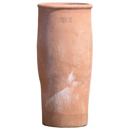 Impruneta Terracotta, Vaso primitivo alto, Pflanztopf, hoch, rund, schlicht, grau, Bodenvase, Pflanzkübel, Terracottatopf