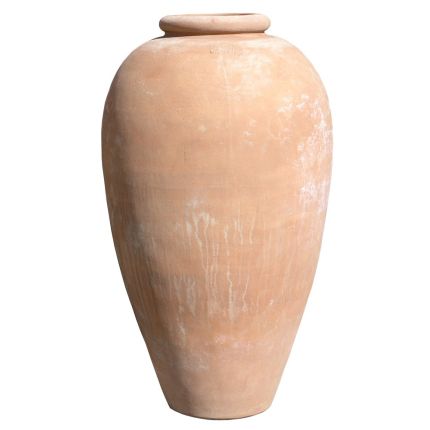 Impruneta Terracotta, Anfora Priamo con orlo, Amphore, schlicht, hoch, Vase, Bodenvase, Terracottaamphore, Terracottavase