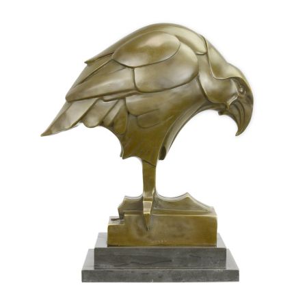 Art-Deco-Figur Adler aus Bronze, A BRONZE ART DECO SCULPTURE OF AN EAGLE