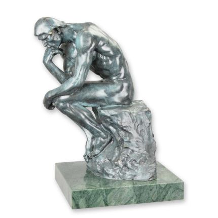 Bronzefigur "Der Denker, Denkerfigur, Männerfigur, A BRONZE SCULPTURE OF THE THINKER