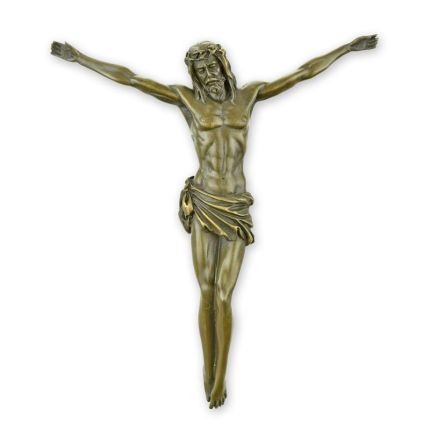 Bronzefigur Jesus Christus, Wanddekoration, A WALL MOUNT BRONZE CORPUS CHRISTI