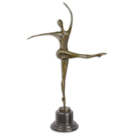 Moderne Bronzefigur tanzende Frau, A MODERNIST BRONZE SCULPTURE OF A DANCING WOMAN