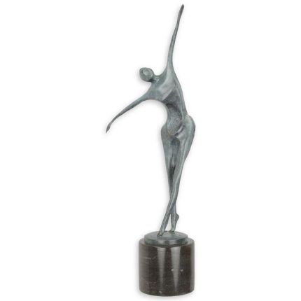 Moderne Bronzefigur tanzende Frau, A MODERNIST BRONZE SCULPTURE OF A DANCING MALE