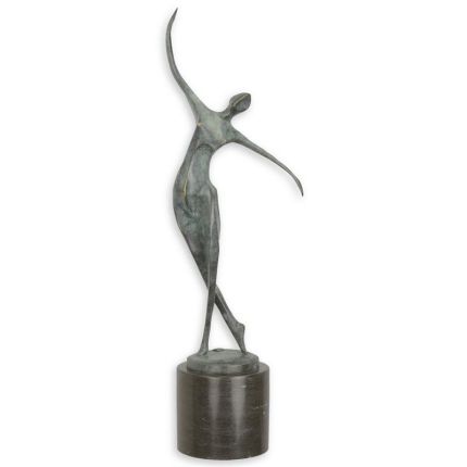 Moderne Bronzefigur Tänzerin, A MODERNIST BRONZE SCULPTURE OF A DANCING FEMALE