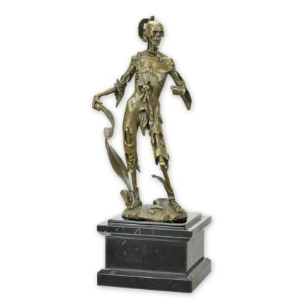 Bronzefigur "Gedenke des Todes", Skelettfigur, A BRONZE SCULPTURE OF MEMENTO MORI