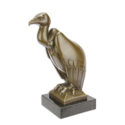 Bronzetierfigur Geier, A BRONZE SCULPTURE OF A VULTURE