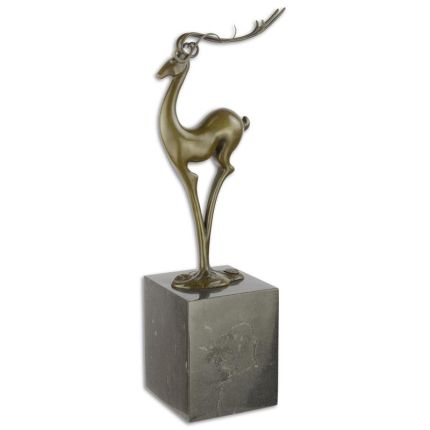 Moderne Bronzetierfigur Antilope, A MODERNIST BRONZE SCULPTURE OF AN ANTELOPE