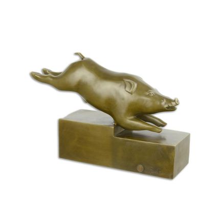 Bronzetierfigur Eber im Art Decó-Stil, A BRONZE ART DECO SCULPTURE OF A BOAR