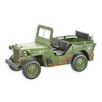 Miniaturmodell Militärjeep, Zinnblech, A TIN MODEL OF A MILITARY JEEP