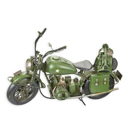 Miniaturmodell Militärmotorrad, Zinnblech, A TIN MODEL OF A MILITARY MOTORCYCLE