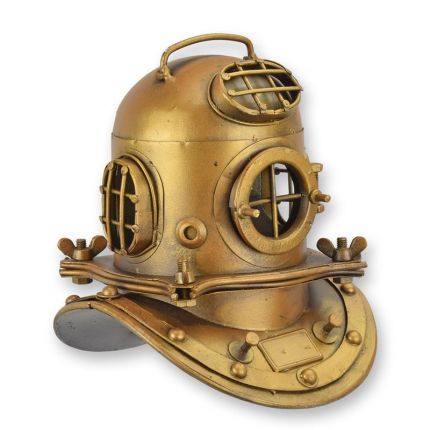 Miniaturmodell Taucherhelm, Zinnblech, A TIN MODEL OF A DIVING HELMET