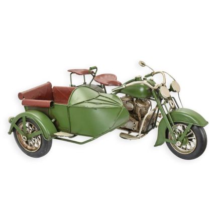 Miniaturmodell Motorrad mit Seitenwagen, A TIN MODEL OF A MOTORCYCLE WITH SIDECAR