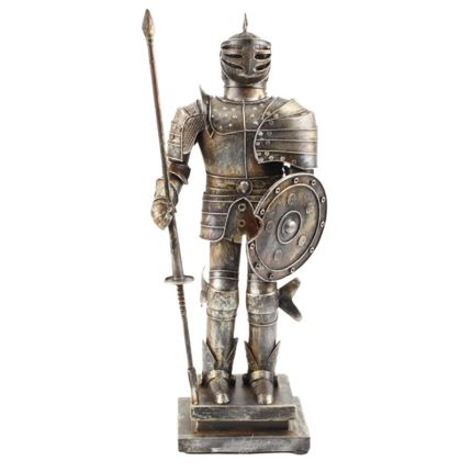 Blechmodel Miniatur-Ritterrüstung, A TIN MODEL OF A KNIGHTS ARMOUR WITH LANCE