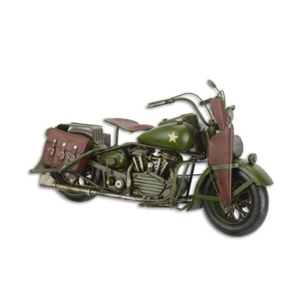 Miniaturmodell Militärmotorrad aus Zinnblech, A TIN MODEL OF A MILITARY MOTORCYCLE