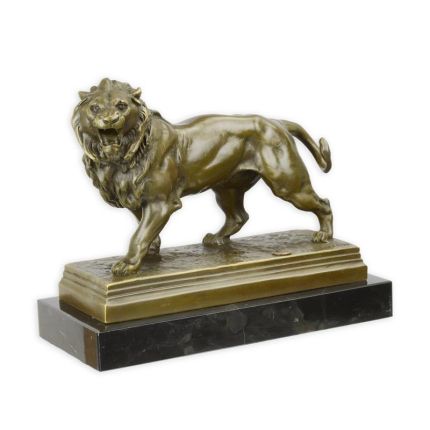 Bronzefigur Löwe, A BRONZE SCULPTURE OF A LION