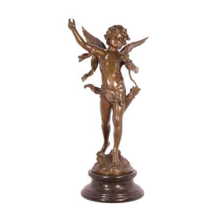 Bronzefigur Amor, A BRONZE SCULPTURE OF CUPID