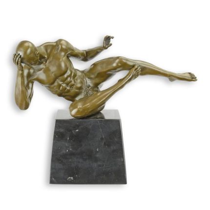 Erotische Bronzefigur männlicher Akt, AN EROTIC BRONZE SCULPTURE OF A MALE NUDE