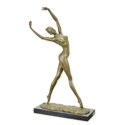 Bronzefigur nackte Tänzerin, A BRONZE SCULPTURE OF A FEMALE NUDE DANCER