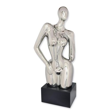 Keramikfigur weiblicher Torso, A CERAMIC FIGURINE OF A FEMALE TORSO