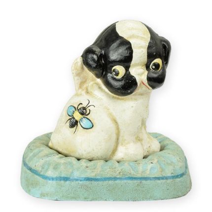 Spardose Hund aus Gusseisen, A CAST IRON PUPPY BANK