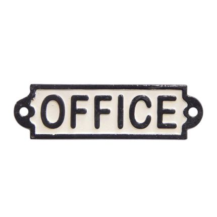 Gusseisen-Schild "Büro", A CAST IRON "OFFICE" PLAQUE