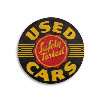 Gusseisenschild, A CAST IRON "USED CARS" PLAQUE