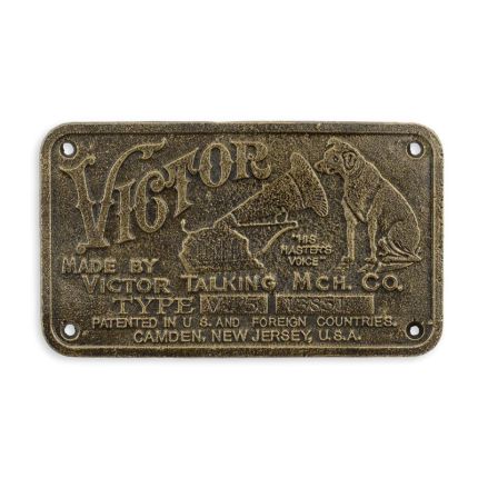 Gusseisenschild, A CAST IRON "VICTOR TALKING MCH CO." PLAQUE