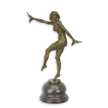 Bronzefigur Tänzerin, A BRONZE SCULPTURE OF "LES GIRLS  SOLO"