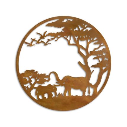 Eisen-Wandbild, Savannen-Szene, AN IRON SAVANNA WALL DECOR