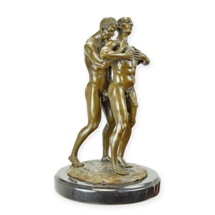 Erotische männliche Bronzefigur, AN EROTIC BRONZE SCULPTURE OF TWO MALE NUDES