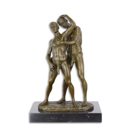 Erotische männliche Bronzefigur, AN EROTIC BRONZE SCULPTURE OF TWO MALE NUDES