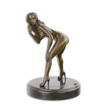 Erotische Bronzefigur - Frauenakt - Höhe 24 cm