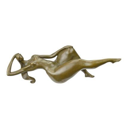 Moderne Bronzefigur weiblicher Akt, A MODERNIST BRONZE SCULPTURE OF A WOMAN