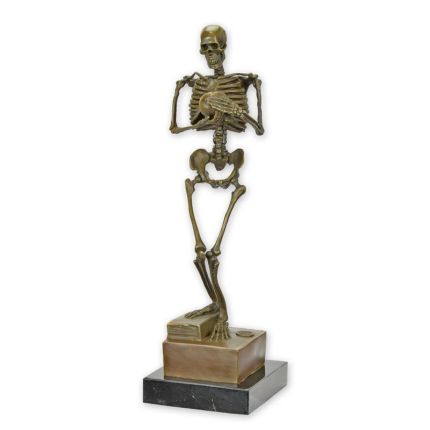 Bronzefigur "Nachdenklicher Tod", A BRONZE SCULPTURE CALLED "DEATH CONTEMPLATIN"