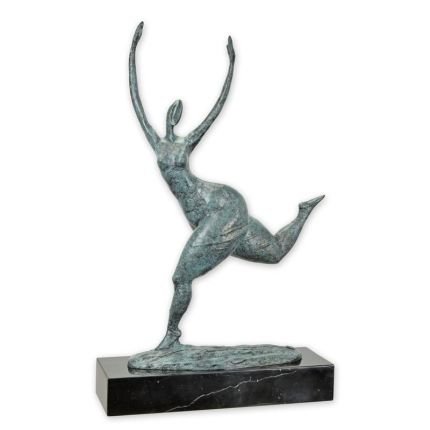 Moderne Bronzefigur weiblicher Akt, A MODERNIST BRONZE SCULPTURE OF A FEMALE NUDE