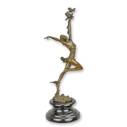 Bronzefigur Tänzerin, A BRONZE SCULPTURE OF A FEMALE DANCER