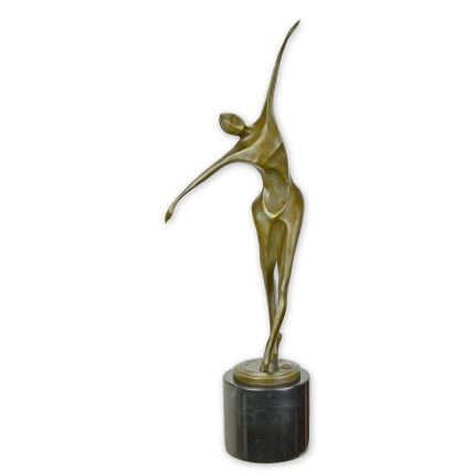 Moderne Bronzefigur Tänzer, A MODERNIST BRONZE SCULPTURE OF A DANCING MALE