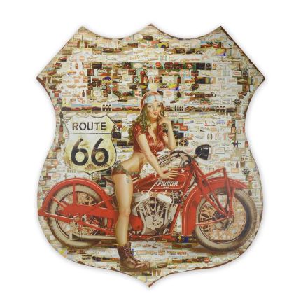 Blechschild, A TIN PLATE "ROUTE 66"