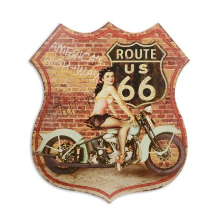 Blechschild, A TIN PLATE - ROUTE US 66