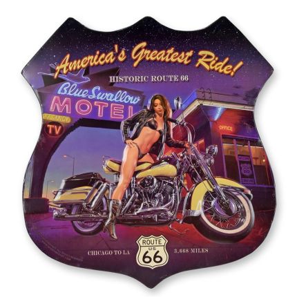 Geprägtes Blechschild, AN EMBOSSED TIN PLATE - AMERICA'S GREATEST RIDE