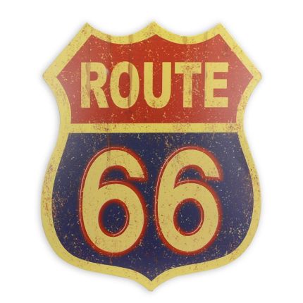 Blechschild, A TIN PLATE "ROUTE 66"