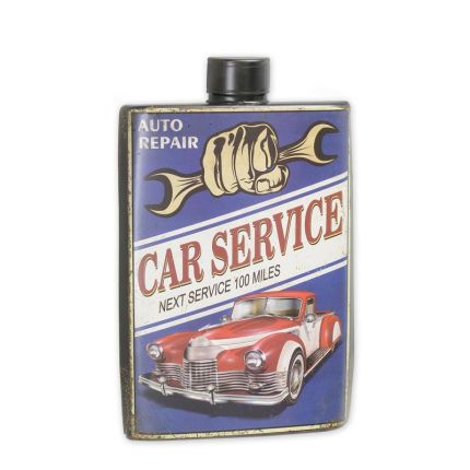 Geprägtes Blechschild, EMBOSSED TIN PLATE OIL CAN - CAR SERVICE