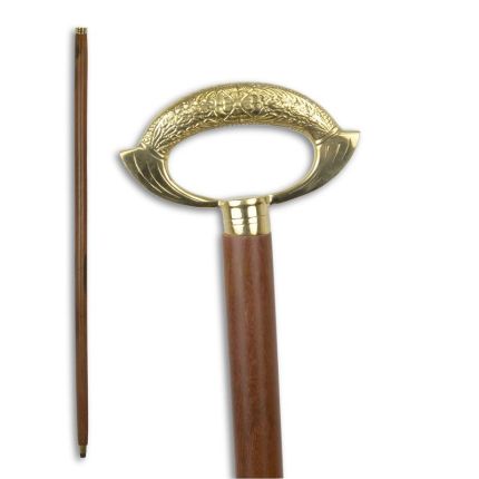 Gehstock mit Messinggriff, A BRASS WALKING STICK - HANDLE