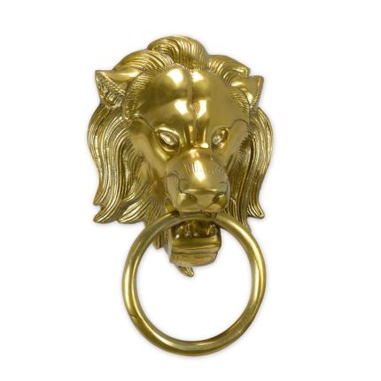 Türklopfer Löwenkopf aus Aluminium, AN ALUMINIUM LION HEAD DOOR KNOCKER