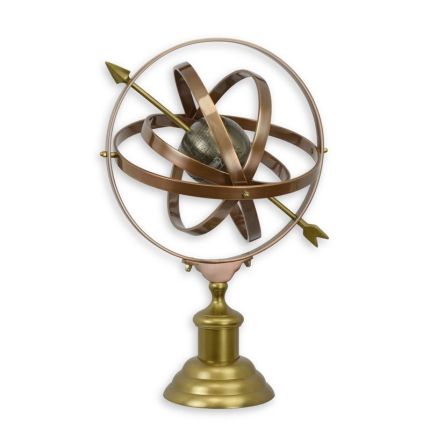 Terrestischer Messing-Globus, A BRASS TERRESTRIAL GLOBE ON STAND