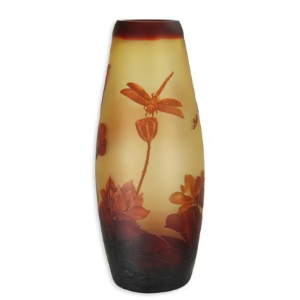 Kameoglas-Vase "Drachenfliege", A CAMEO GLASS VASE 'DRAGON FLY'